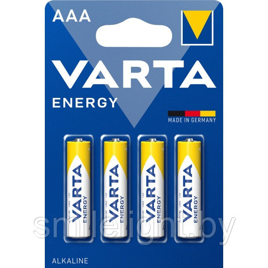 Элемент питания VARTA Energy AAA/LR03 Alkaline 1,5V Bl.4 - фото 1 - id-p218084682