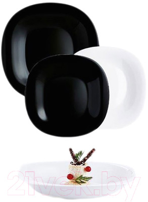 Набор тарелок Luminarc Carine Black/White N1489 - фото 1 - id-p218252609