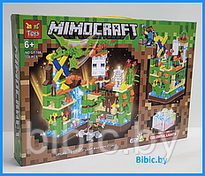 Детский конструктор Minecraft Лесная пещера Майнкрафт GT-108 серия my world аналог лего lego LED, 330 деталей