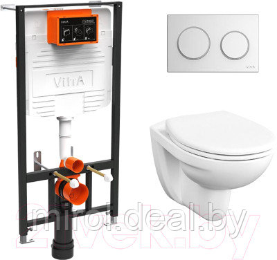 Унитаз подвесной с инсталляцией VitrA 9842B003-7206 - фото 1 - id-p218262984