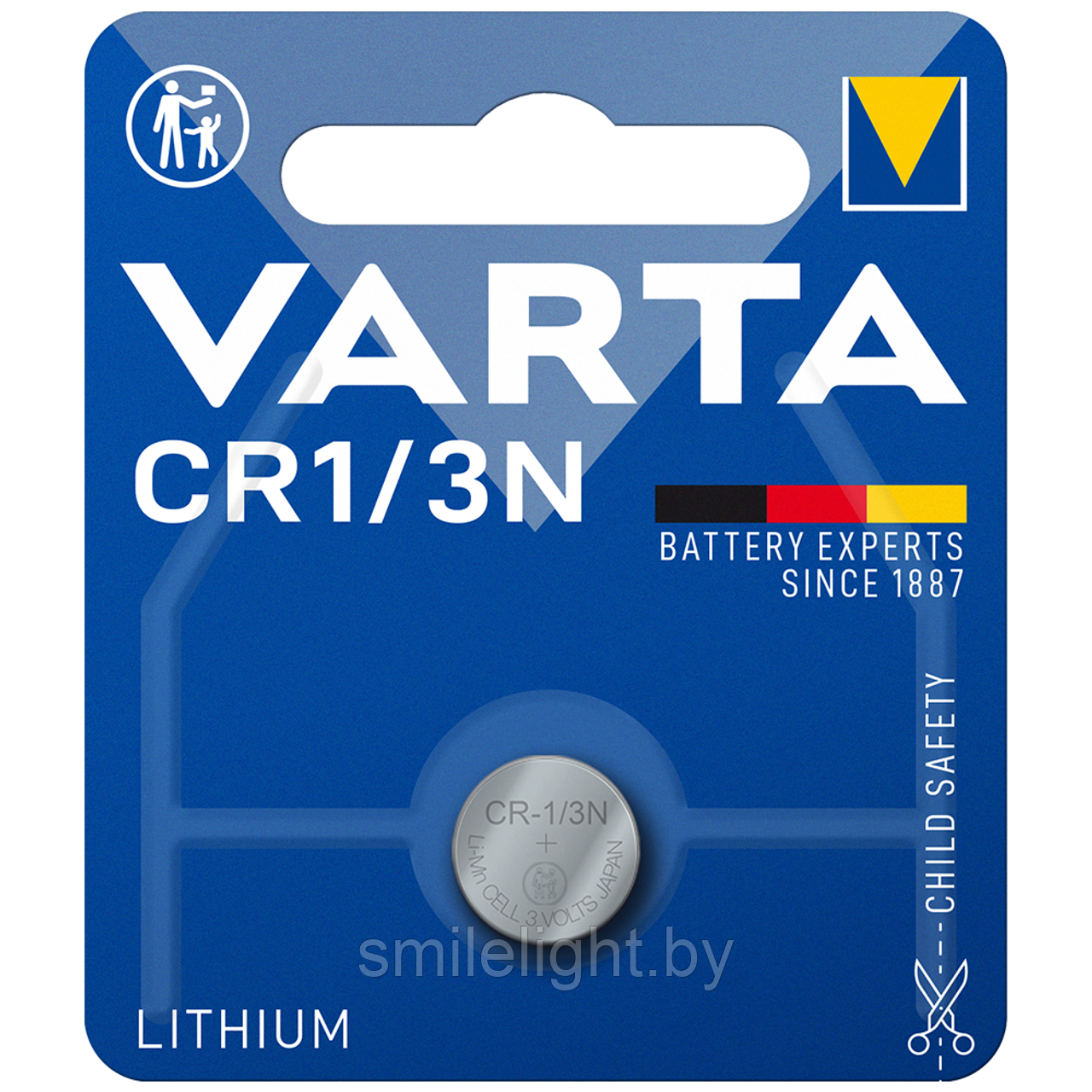 Элемент питания VARTA CR1/3N Lithium 3V Bl.1