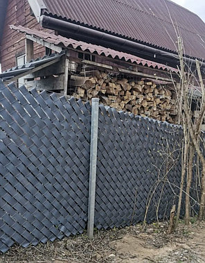 Лента декоративная для забора 50 м.п. (2.5 кв.м.) 50/55 мм серая, фото 2