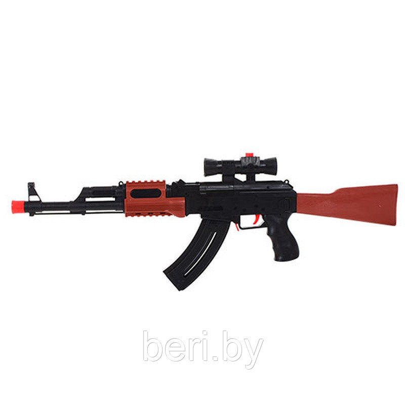 Автомат AK47 2 в 1, гидропули, 67 см, мягкие пули-присоски 8 шт, очки, мишень - фото 2 - id-p218271739