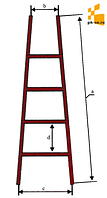 Лестница изолирующая стеклопластиковая, длина до 5.0 м