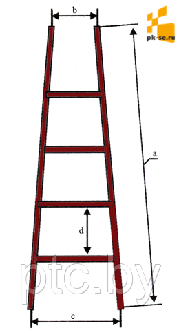 Лестница изолирующая стеклопластиковая, длина до 5.0 м - фото 1 - id-p218274536
