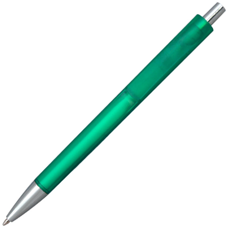 Ручка шариковая Хит, пластиковая, фрост, зеленая/серебро - фото 2 - id-p218276184