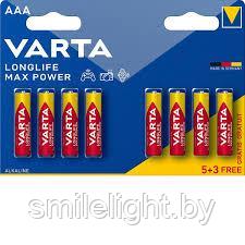 Элемент питания VARTA Longlife Max Power AAA/LR03 Alkaline 1,5V Bl.8 (5+3) - фото 2 - id-p218087380