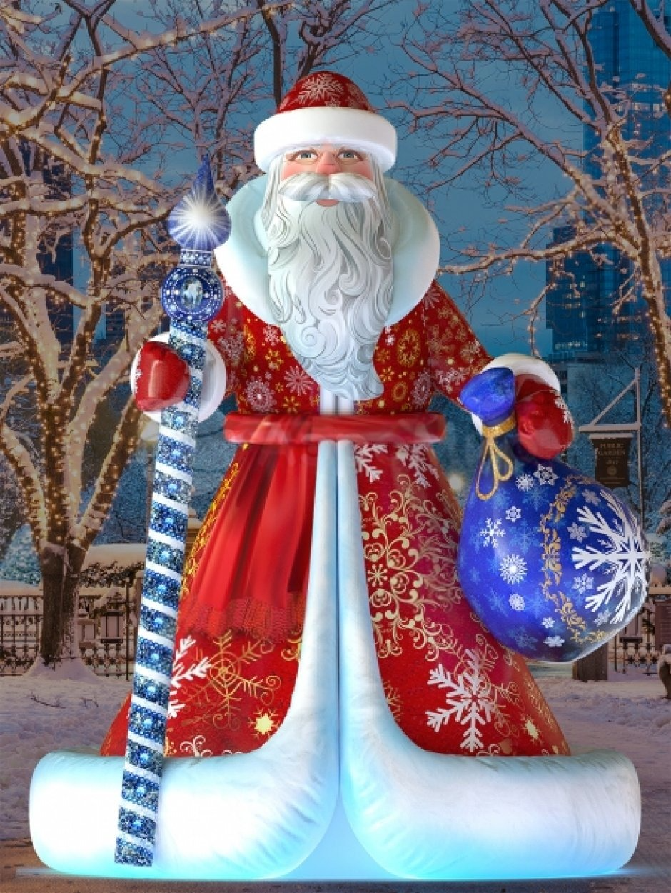 Надувная фигура Дед Мороз в исполнении премиум 2.0 - фото 1 - id-p218219494