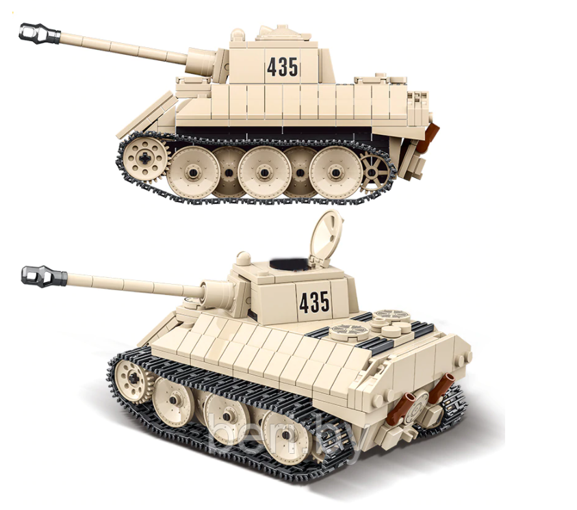 Конструктор Немецкий танк Leopard VK 1602, 458 деталей, аналог LEGO (Лего) - фото 3 - id-p218278998