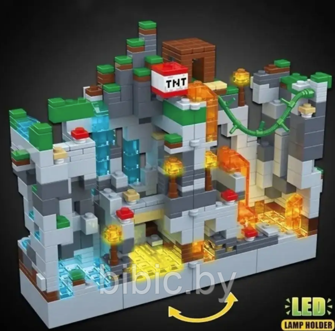 Детский конструктор Minecraft Серая крепость Майнкрафт LB615 серия my world аналог лего lego 551 деталь - фото 3 - id-p218279517