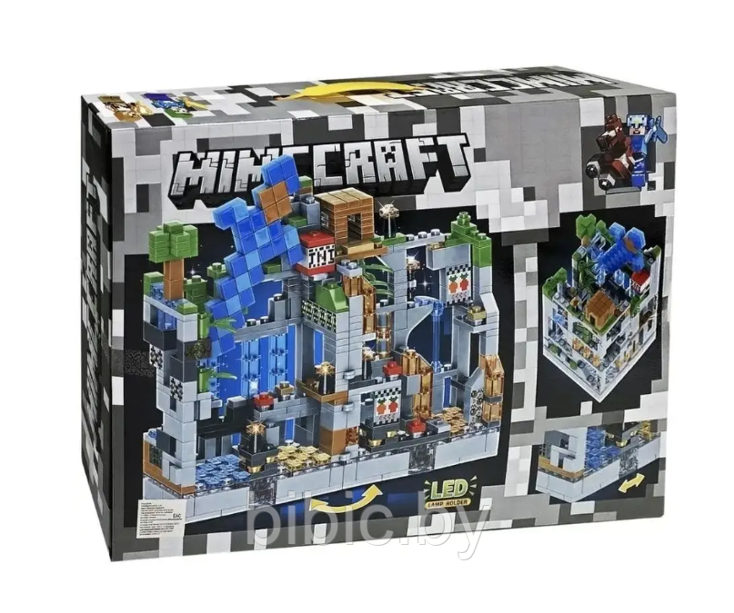 Детский конструктор Minecraft Серая крепость Майнкрафт LB615 серия my world аналог лего lego 551 деталь - фото 5 - id-p218279517