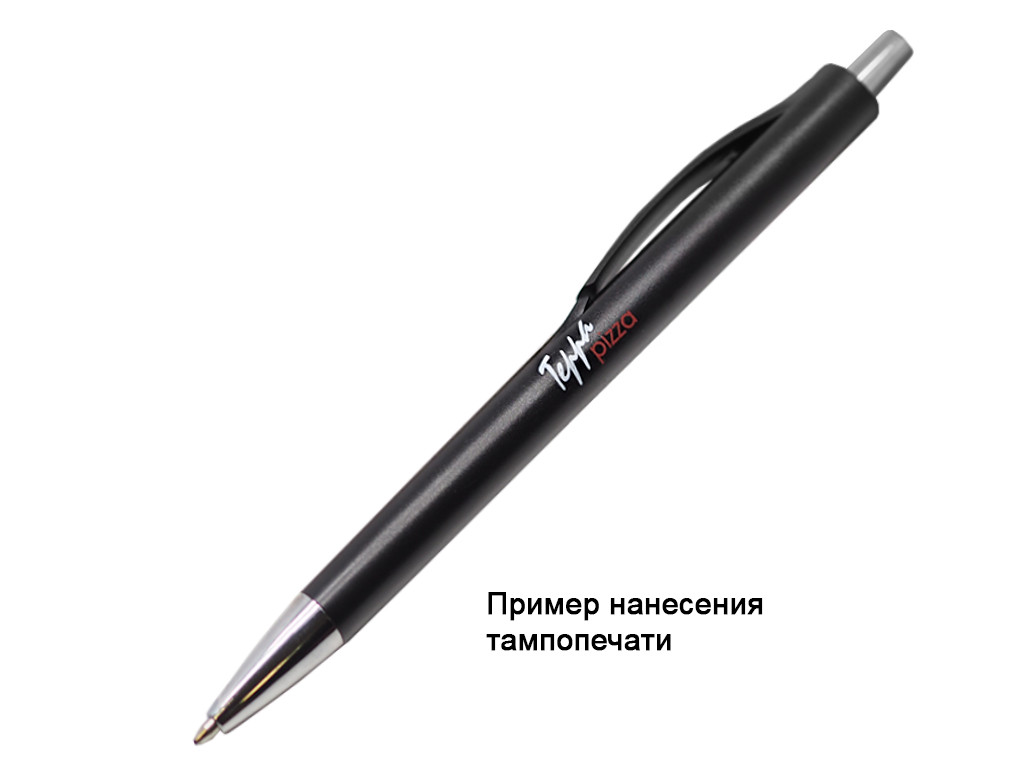 Ручка шариковая Хит, пластиковая, красная/серебро - фото 3 - id-p218279380