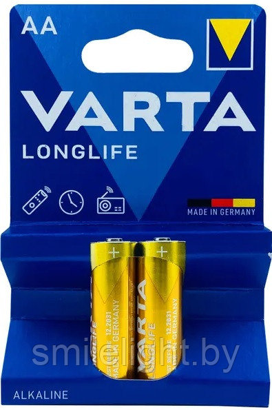 Элемент питания VARTA Longlife AA/LR6 Alkaline 1,5V Bl.2