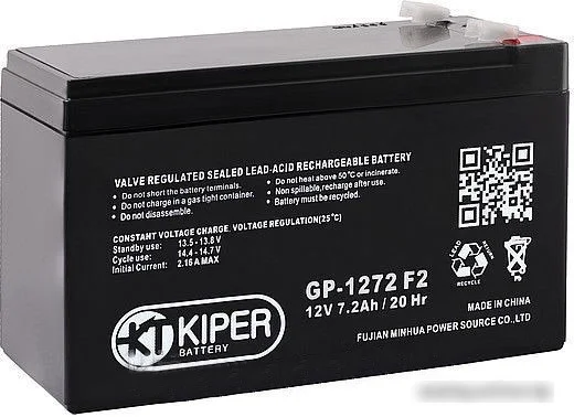 Аккумулятор для ИБП Kiper GP-1272 F2 (12В/7.2 А·ч) - фото 1 - id-p218281000