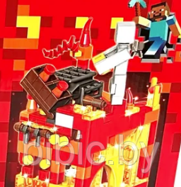 Детский конструктор Minecraft Серая крепость Майнкрафт GT-107 серия my world аналог лего lego 330 деталей - фото 3 - id-p218281170