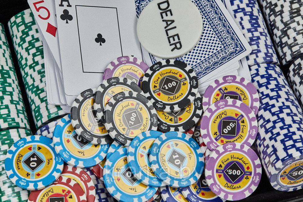 Набор для покера Crown на 1000 фишек - фото 2 - id-p218282924