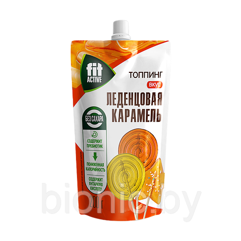 Топпинг "Леденцовая Карамель" Fit Active, 200 г (дойпак), фото 2