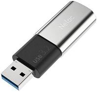 Флешка USB NETAC US2 256ГБ, USB3.1, черный и серебристый [nt03us2n-256g-32sl]