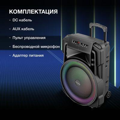 Музыкальный центр Hyundai H-MC1295, 35Вт, с караоке, с микрофоном, Bluetooth, FM, USB, micro SD, черный, - фото 6 - id-p216942238