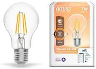 Умная лампа GAUSS Smart Home E27 белая 6.5Вт 806lm Wi-Fi (1шт) [1200112]