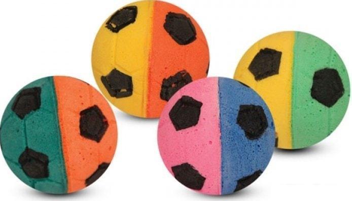 Игрушка для кошек Triol Мяч футбольный 02T d 4 см 60 штук - фото 2 - id-p218060838