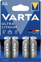 AA Батарейка VARTA Ultra FR6 BL4 Lithium, 4 шт.