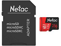 256Gb - Netac microSDHC P500 Pro NT02P500PRO-256G-R с переходником под SD (Оригинальная!)