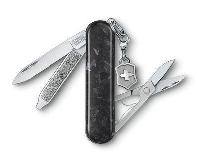 Складной нож Victorinox Classic Brilliant Carbon, функций: 5, 58мм, черный / серебристый, коробка подарочная - фото 5 - id-p217622988