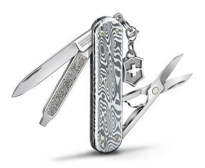 Складной нож Victorinox Classic Brilliant Damast, функций: 5, 58мм, серебристый , коробка подарочная - фото 4 - id-p217623114