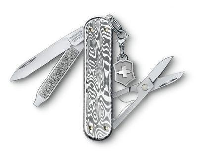 Складной нож Victorinox Classic Brilliant Damast, функций: 5, 58мм, серебристый , коробка подарочная - фото 5 - id-p217623114