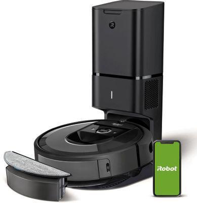 Робот-пылесос iRobot Roomba Combo i8+, 55Вт, черный графит/черный [i857040plus_rnd] - фото 1 - id-p216716227