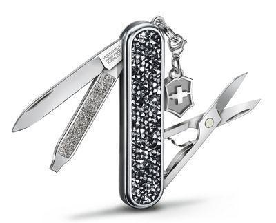 Складной нож Victorinox Classic Brilliant Crystal, функций: 5, 58мм, черный / серебристый, коробка подарочная - фото 4 - id-p217623351