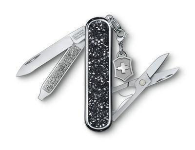 Складной нож Victorinox Classic Brilliant Crystal, функций: 5, 58мм, черный / серебристый, коробка подарочная - фото 5 - id-p217623351