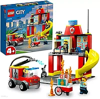 Конструктор LEGO City 60375, Пожарная часть и пожарная машина