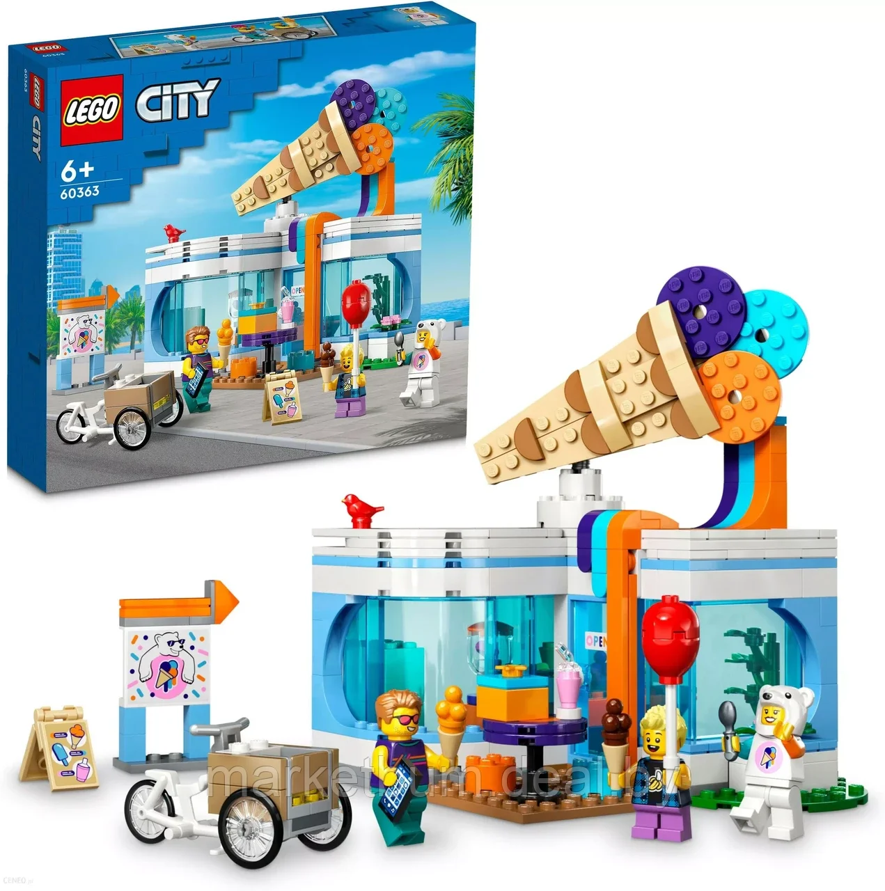 Конструктор LEGO City 60363, Кафе-мороженое - фото 1 - id-p215521119