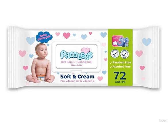 PADDLERS Soft and Cream Влажные салфетки для детей, 72 шт, фото 2