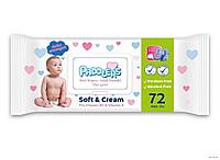 PADDLERS Soft and Cream Влажные салфетки для детей, 72 шт