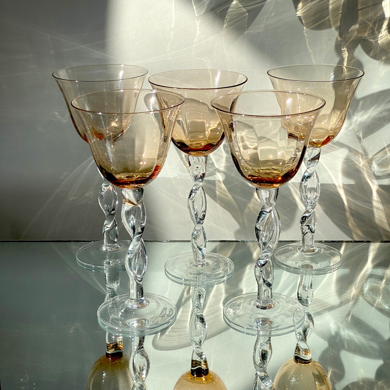 Бокалы для вина и шампанского Тюльпан, винтаж - фото 5 - id-p218287540