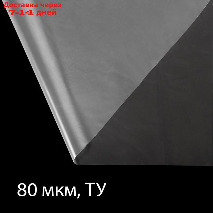 Плёнка полиэтиленовая, толщина 80 мкм, 3 × 10 м, рукав (1,5 м × 2), прозрачная, 1 сорт, Эконом 50 % - фото 1 - id-p218242002