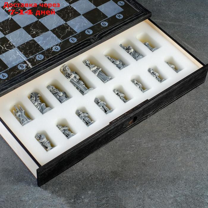 Фигуры шахматные, доска "Средневековье" комплект 32 шт - фото 4 - id-p218242075