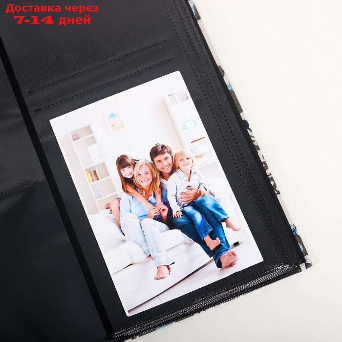 Фотоальбом на 800 фото 10х15 см "Мелкие сердечки" текстиль, чёрные листы 5х33х36 см - фото 4 - id-p218243646