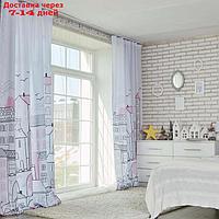 Комплект штор "Этель" Sweet home rose 145*260 см-2 шт, 100% п/э, 140 г/м2