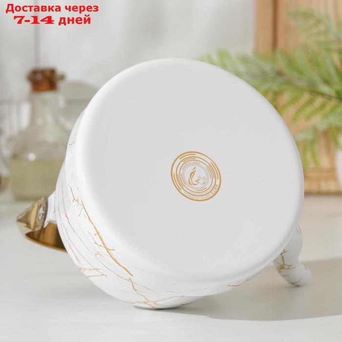 Чайник эмалированный "Элемент" 1,7 литр, 22х21х16, цвет белый - фото 4 - id-p218242441
