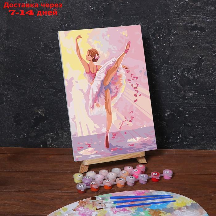 Картина по номерам на холсте с подрамником "Балерина" 20х30 см - фото 2 - id-p218242472