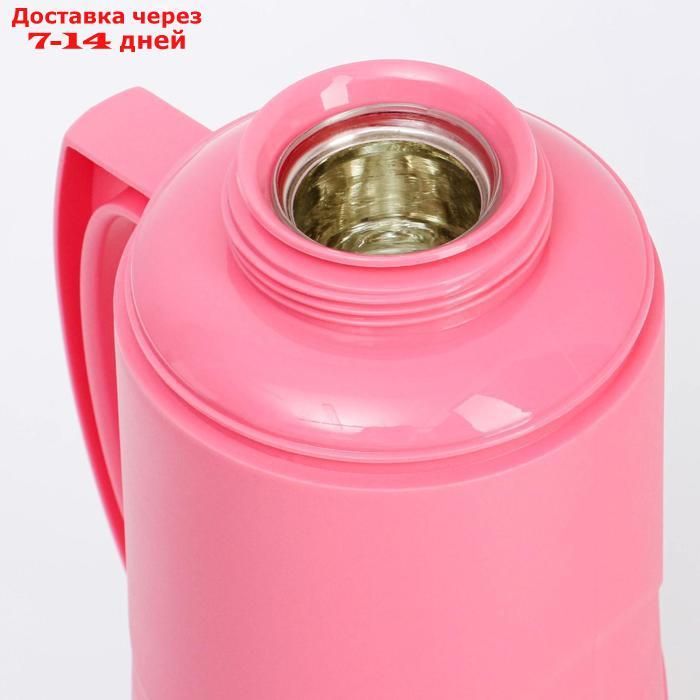 Термос "Share life", 1 л с ручкой, 1 кружка, розовый, 16х30 см - фото 3 - id-p218242529