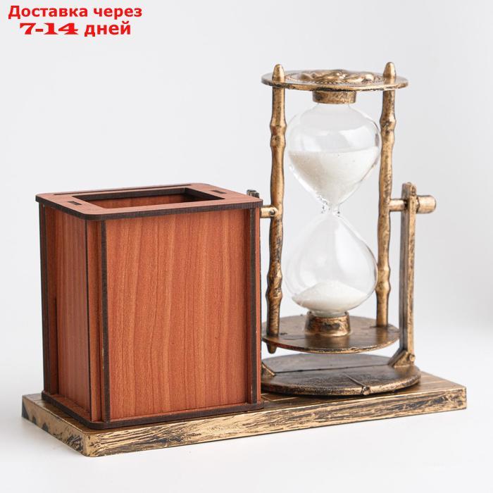 Часы песочные "Селин" с карандашницей и фоторамкой, 15.5х6.4х12 см - фото 2 - id-p218240608