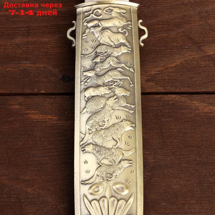 Кинжал сувенирный "Волки",35см, клинок 21 см - фото 4 - id-p218240612