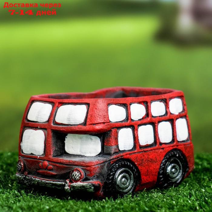 Кашпо фигурное "Автобус" красное, 11,5*7*7см - фото 2 - id-p218240802