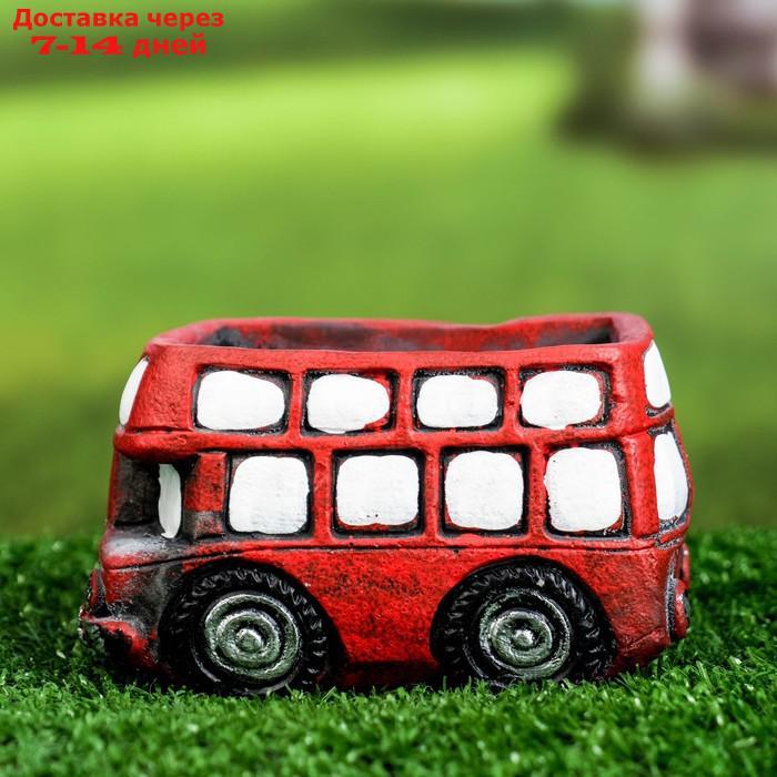 Кашпо фигурное "Автобус" красное, 11,5*7*7см - фото 3 - id-p218240802