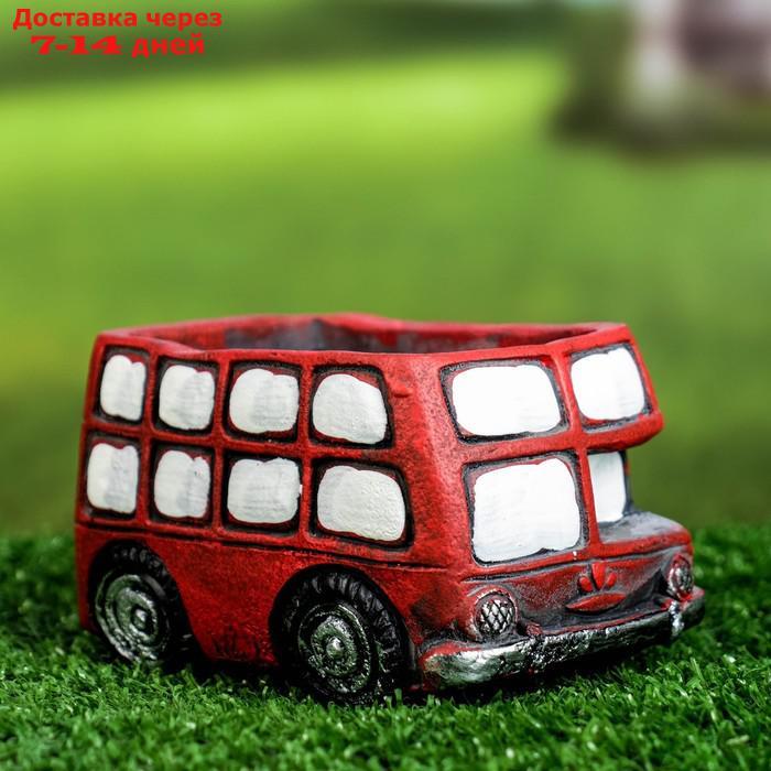 Кашпо фигурное "Автобус" красное, 11,5*7*7см - фото 5 - id-p218240802